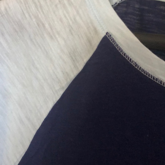 3/$12 Express Baseball Colorblock Blue Tee - Picture 2 of 5